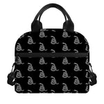 Gadsden Flag Pattern Print Insulated Lunch Bag