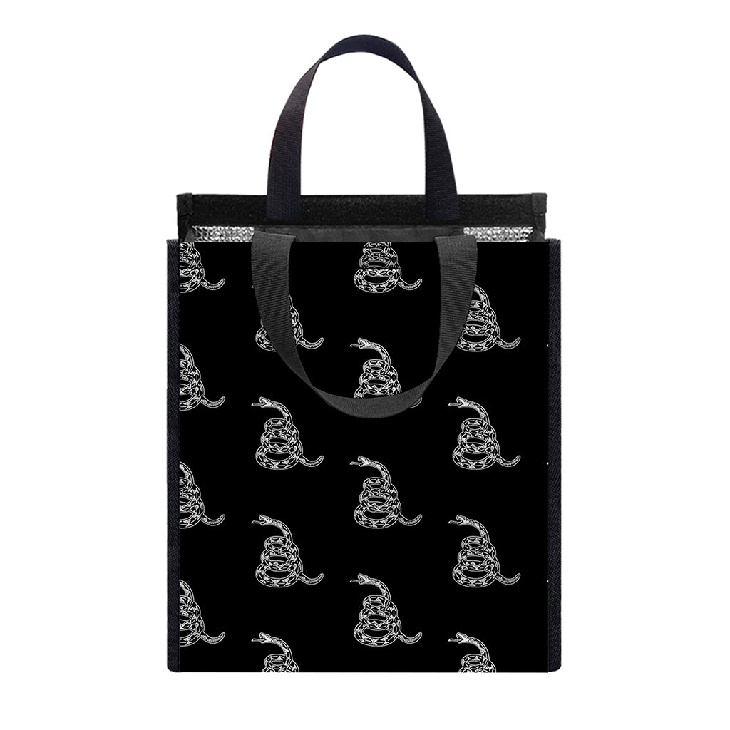 Gadsden Flag Pattern Print Insulated Lunch Tote