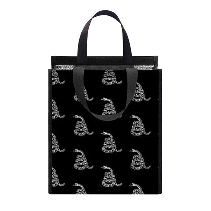 Gadsden Flag Pattern Print Insulated Lunch Tote