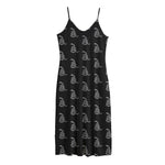 Gadsden Flag Pattern Print Jersey Midi Cami Dress