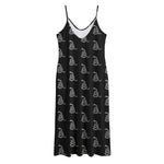 Gadsden Flag Pattern Print Jersey Midi Cami Dress