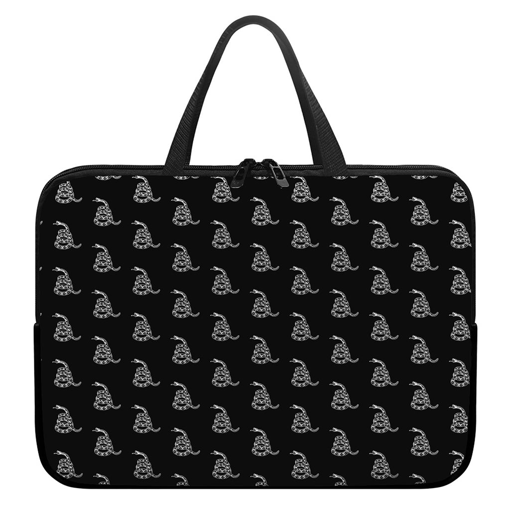 Gadsden Flag Pattern Print Laptop Sleeve With Handle