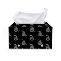 Gadsden Flag Pattern Print Leather Tissue Box Cover