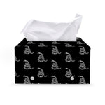 Gadsden Flag Pattern Print Leather Tissue Box Cover