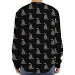 Gadsden Flag Pattern Print Long Sleeve Baseball Jersey