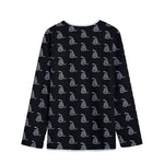 Gadsden Flag Pattern Print Long Sleeve Short Coat