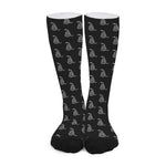 Gadsden Flag Pattern Print Long Socks
