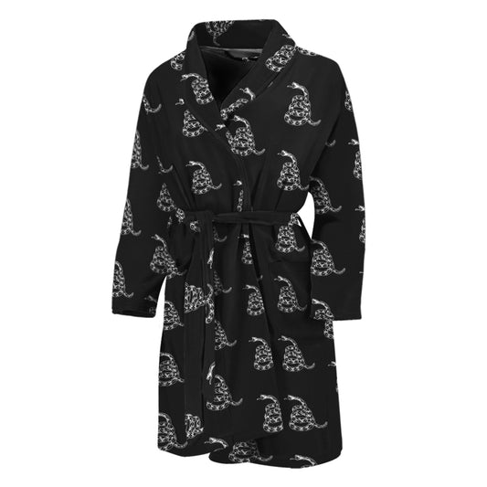 Gadsden Flag Pattern Print Men's Bathrobe