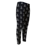 Gadsden Flag Pattern Print Men's Compression Pants