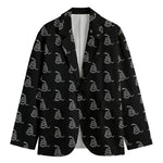 Gadsden Flag Pattern Print Men's Cotton Blazer