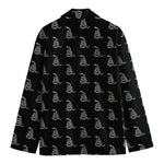 Gadsden Flag Pattern Print Men's Cotton Blazer