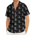 Gadsden Flag Pattern Print Men's Deep V-Neck Shirt