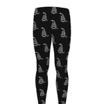 Gadsden Flag Pattern Print Men's leggings