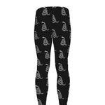 Gadsden Flag Pattern Print Men's leggings