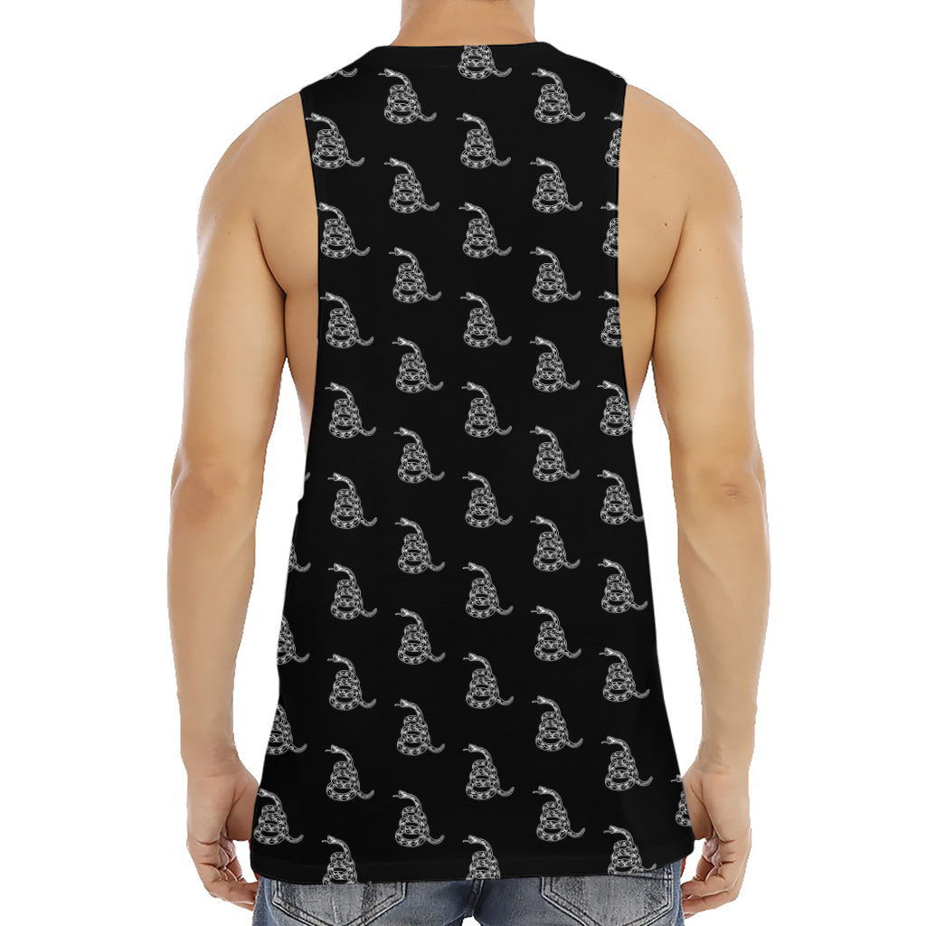 Gadsden Flag Pattern Print Men's Muscle Tank Top