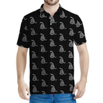 Gadsden Flag Pattern Print Men's Polo Shirt