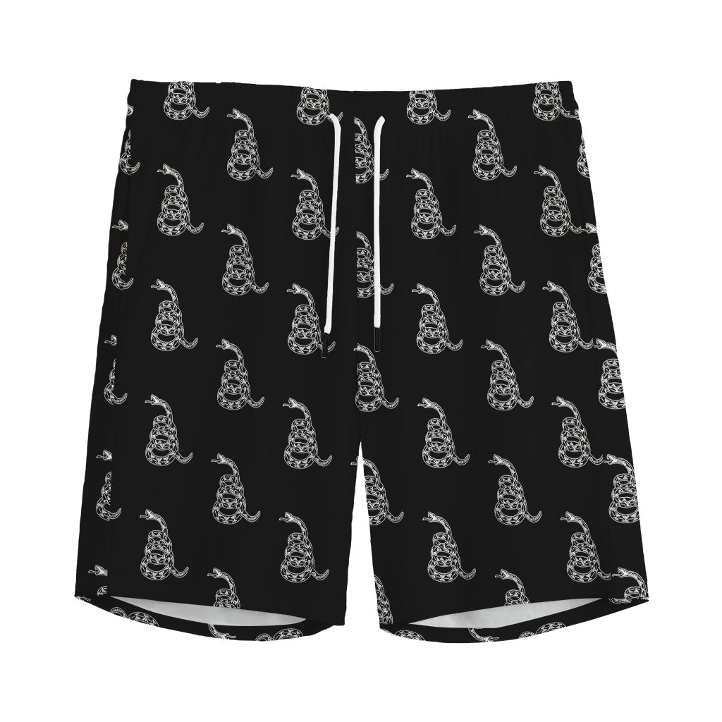 Gadsden Flag Pattern Print Men's Sports Shorts