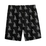 Gadsden Flag Pattern Print Men's Sports Shorts