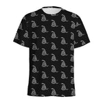 Gadsden Flag Pattern Print Men's Sports T-Shirt