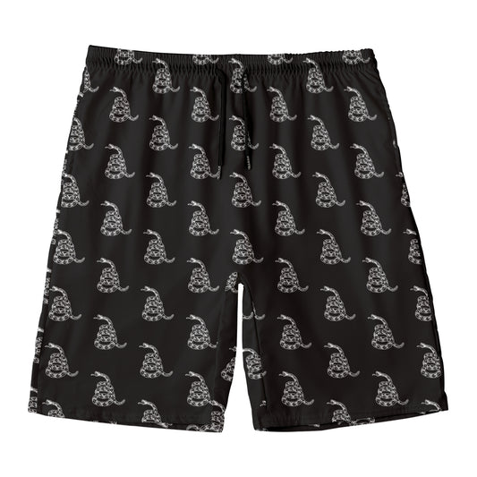 Gadsden Flag Pattern Print Men's Swim Trunks