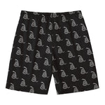 Gadsden Flag Pattern Print Men's Swim Trunks