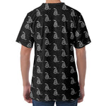 Gadsden Flag Pattern Print Men's Velvet T-Shirt