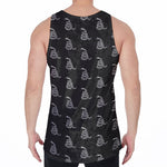 Gadsden Flag Pattern Print Men's Velvet Tank Top