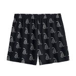 Gadsden Flag Pattern Print Mesh Shorts
