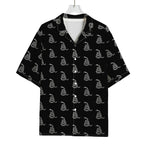 Gadsden Flag Pattern Print Rayon Hawaiian Shirt