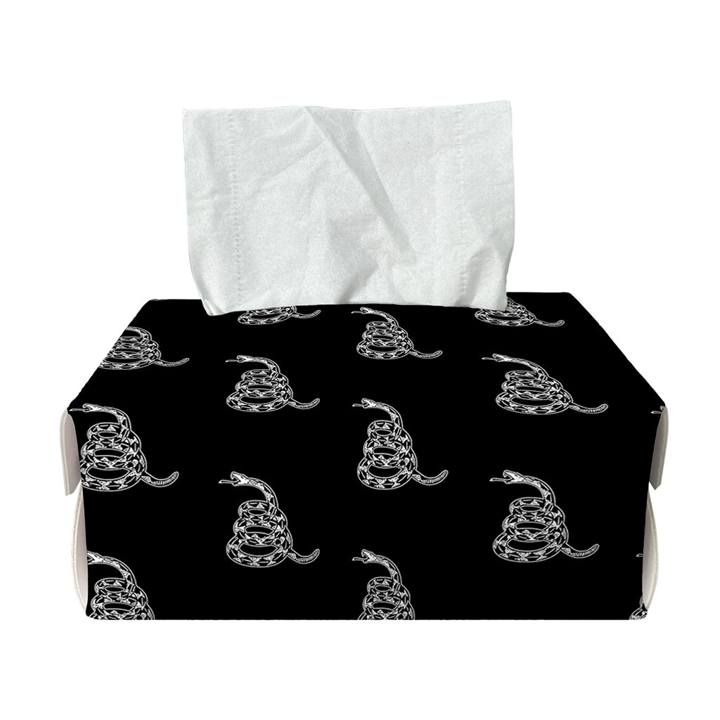 Gadsden Flag Pattern Print Rectangle Tissue Box Cover