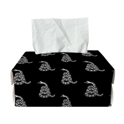 Gadsden Flag Pattern Print Rectangle Tissue Box Cover