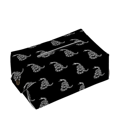 Gadsden Flag Pattern Print Rectangle Tissue Box Cover