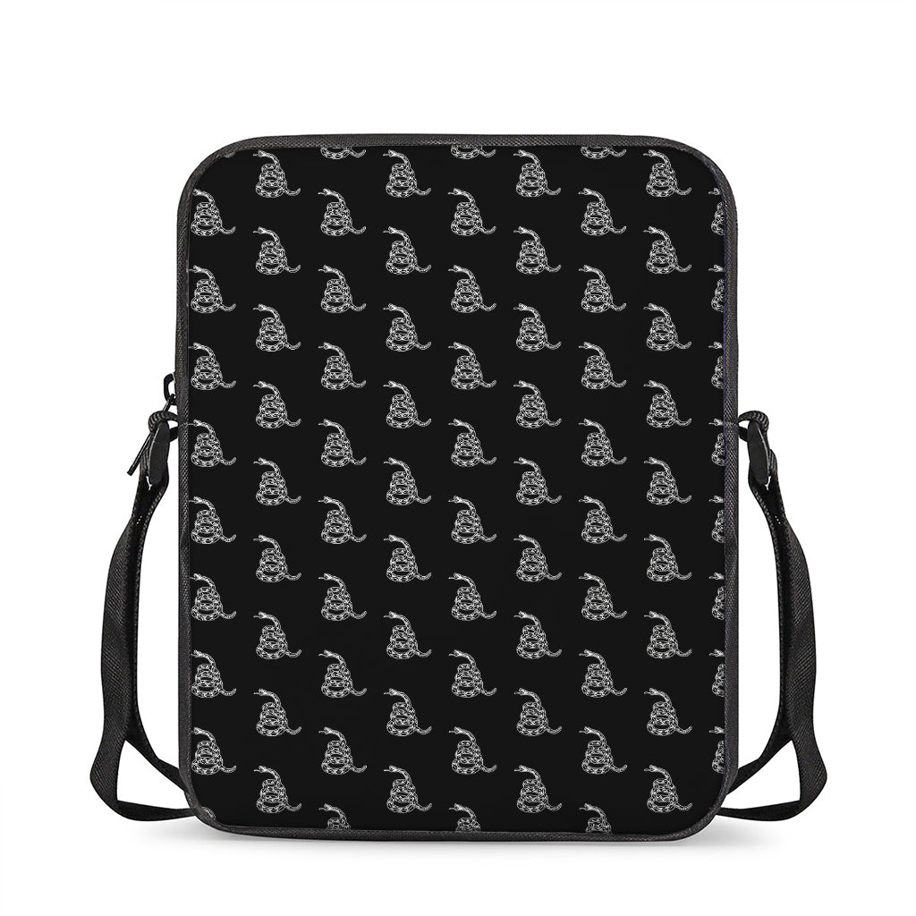 Gadsden Flag Pattern Print Rectangular Crossbody Bag