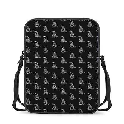 Gadsden Flag Pattern Print Rectangular Crossbody Bag