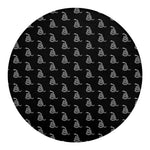 Gadsden Flag Pattern Print Round Blanket