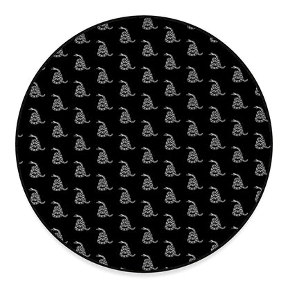 Gadsden Flag Pattern Print Round Floor Mat