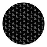 Gadsden Flag Pattern Print Round Floor Mat