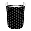 Gadsden Flag Pattern Print Round Laundry Basket