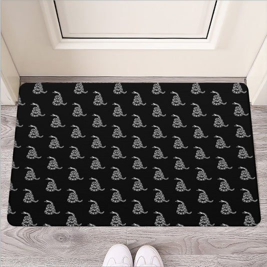 Gadsden Flag Pattern Print Rubber Doormat