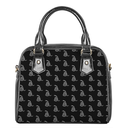 Gadsden Flag Pattern Print Shoulder Handbag