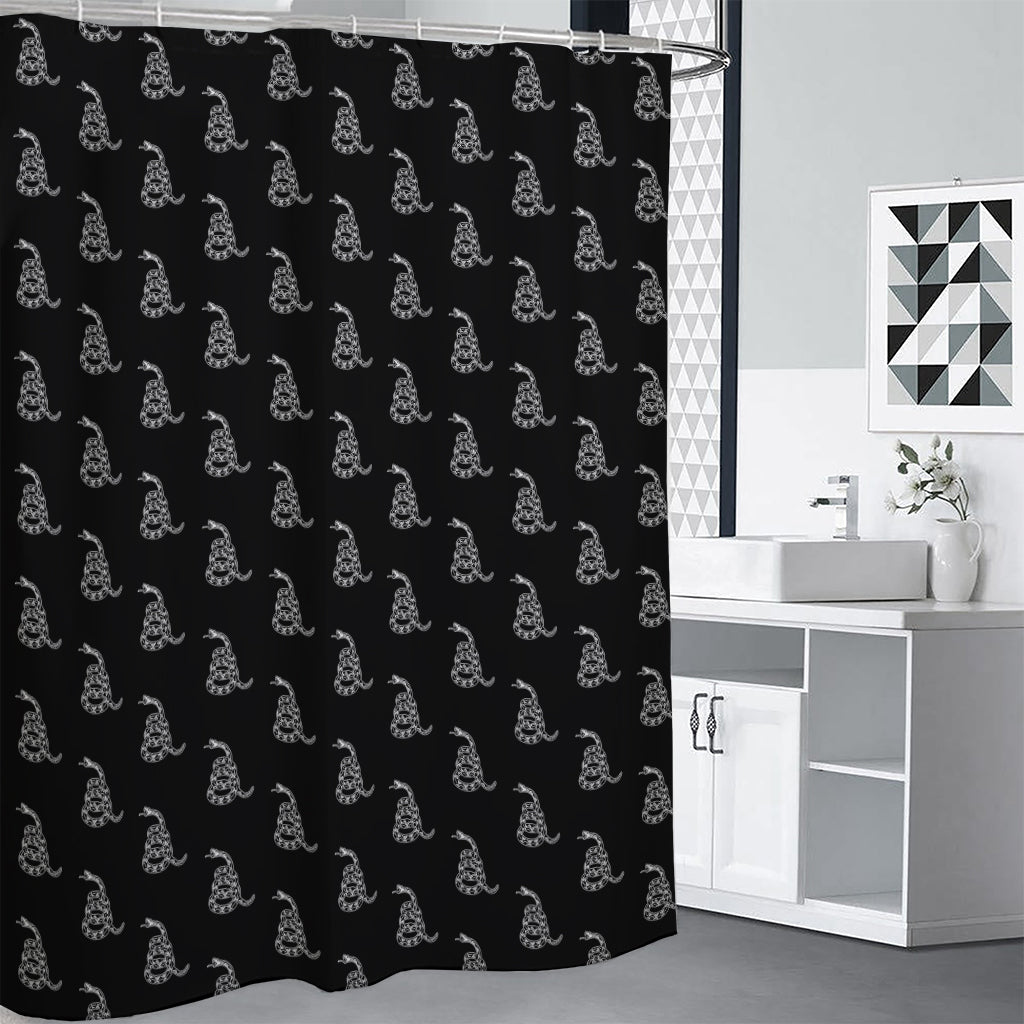 Gadsden Flag Pattern Print Shower Curtain