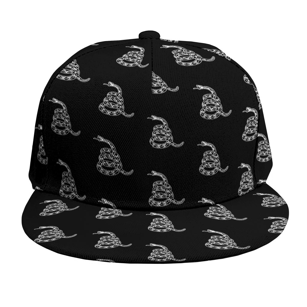 Gadsden Flag Pattern Print Snapback Cap
