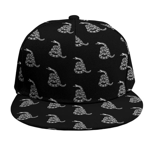Gadsden Flag Pattern Print Snapback Cap