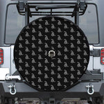 Gadsden Flag Pattern Print Tire Cover With Camera Hole
