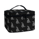 Gadsden Flag Pattern Print Travel Makeup Bag