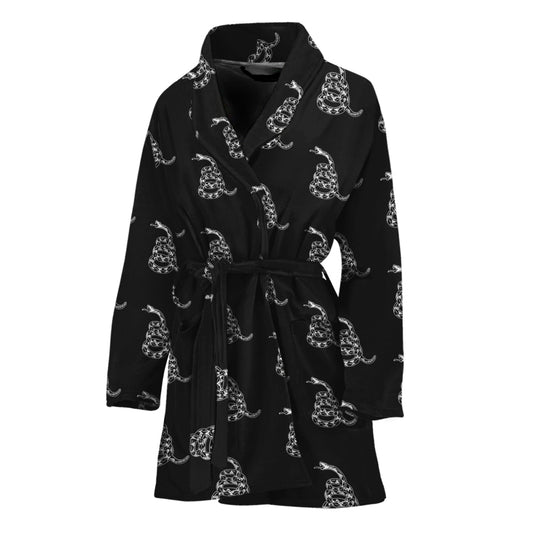 Gadsden Flag Pattern Print Women's Bathrobe