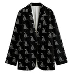 Gadsden Flag Pattern Print Women's Blazer