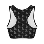 Gadsden Flag Pattern Print Women's Sports Bra