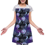 Galaxy Celestial Sun And Moon Print Adjustable Apron