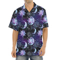 Galaxy Celestial Sun And Moon Print Aloha Shirt